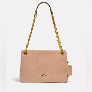Coach Tan Gold Chain Shoulder Bag